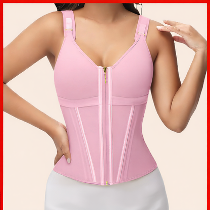 Women Mesh Shapewear with Built-in Bra Waist Cincher